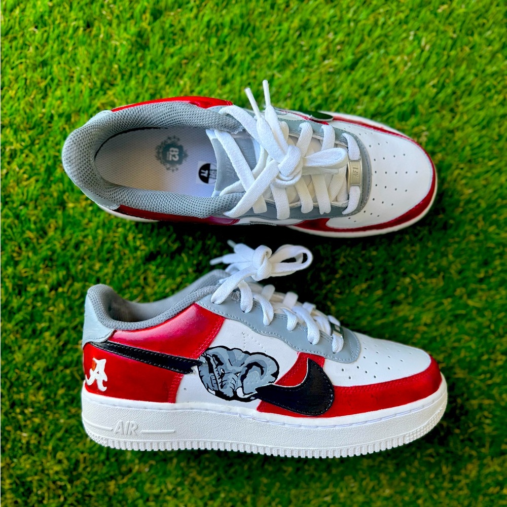 Custom Alabama Crimson Tide Nike Air Force 1 W Sz 8.5/ Y7